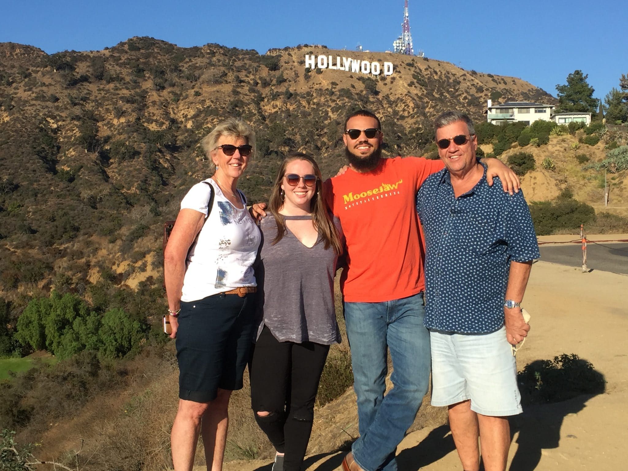 Family at Hollywood Sign