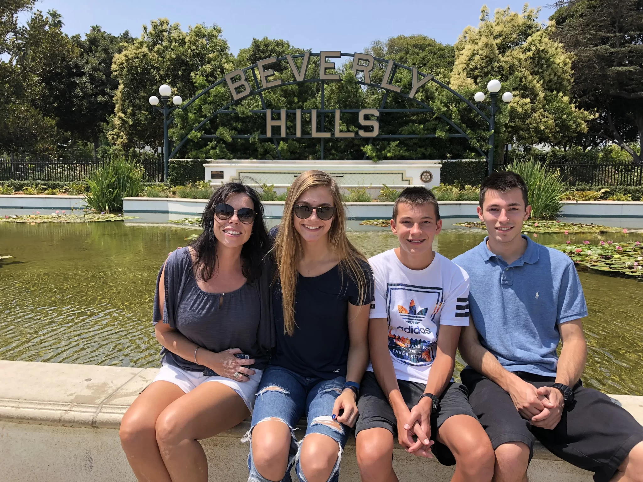 Family on Beverly Hills Tour