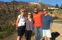 Family on Los Angeles Highlights Tour - Hollywood Sign