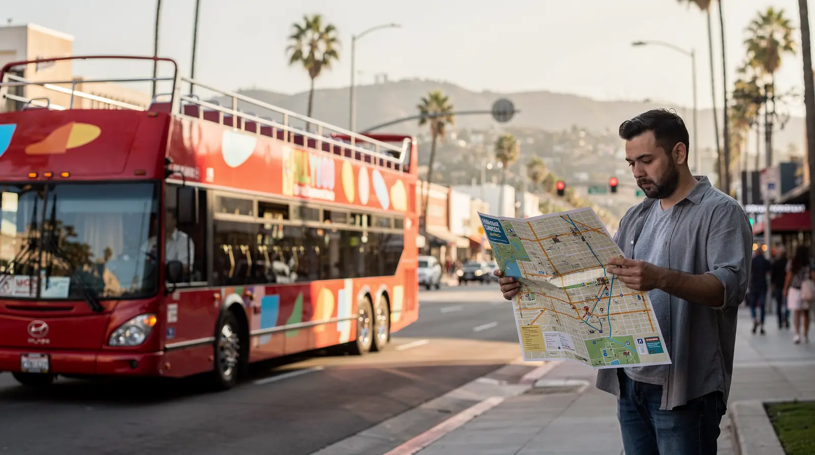 Hop-on hop-off bus tours let visitors explore Hollywood and surrounding neighborhoods at their own pace